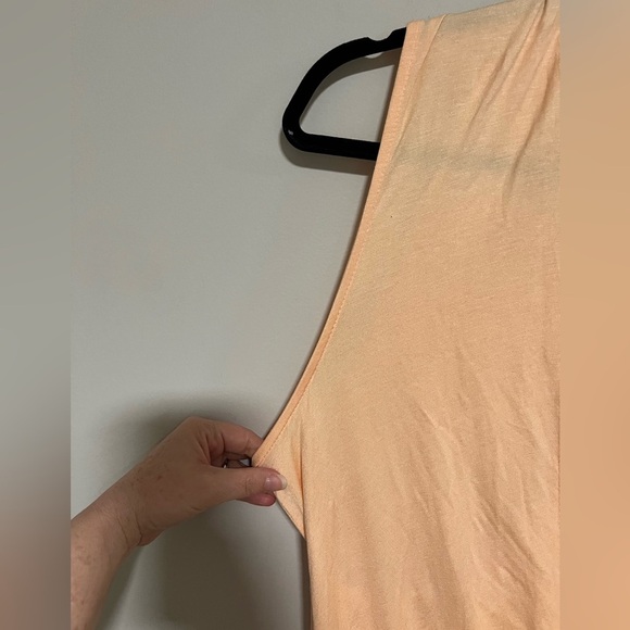 Free People Beach Wavy Baby Peach Romper Coverup Size Small Coastal Resort - Picture 4 of 9